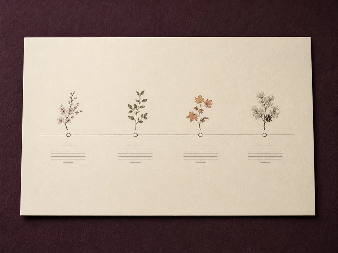 Printed timeline page showing the season your soulmate meeting is likely