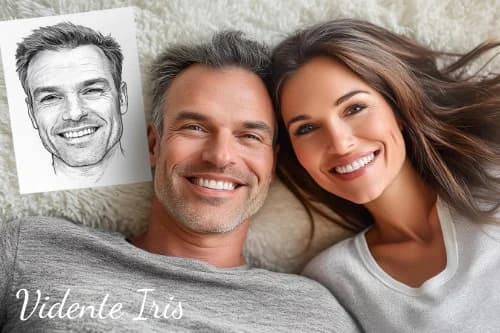 Exemplo de Retrato da Alma Gêmea feito pela Vidente Iris - Desenho Psíquico Profissional Exemplo de Retrato da Alma Gêmea feito pela Vidente Iris - Desenho Psíquico Profissional