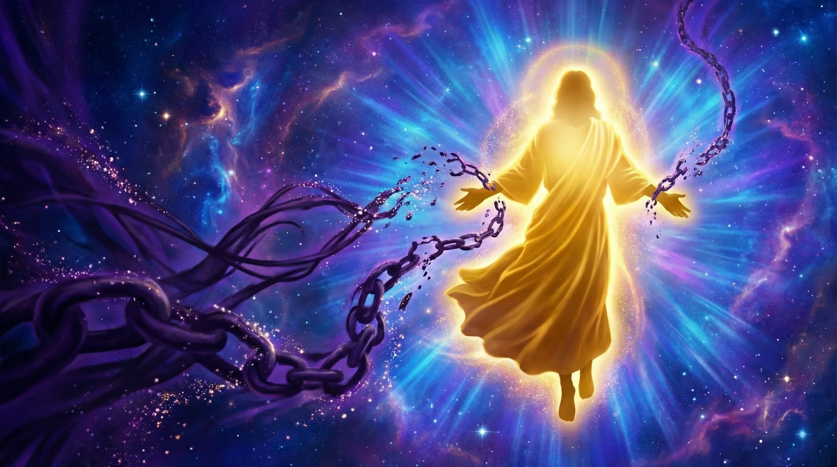 Breaking free from unhealthy soul ties and reclaiming your energy Person breaking free from energetic soul tie chains