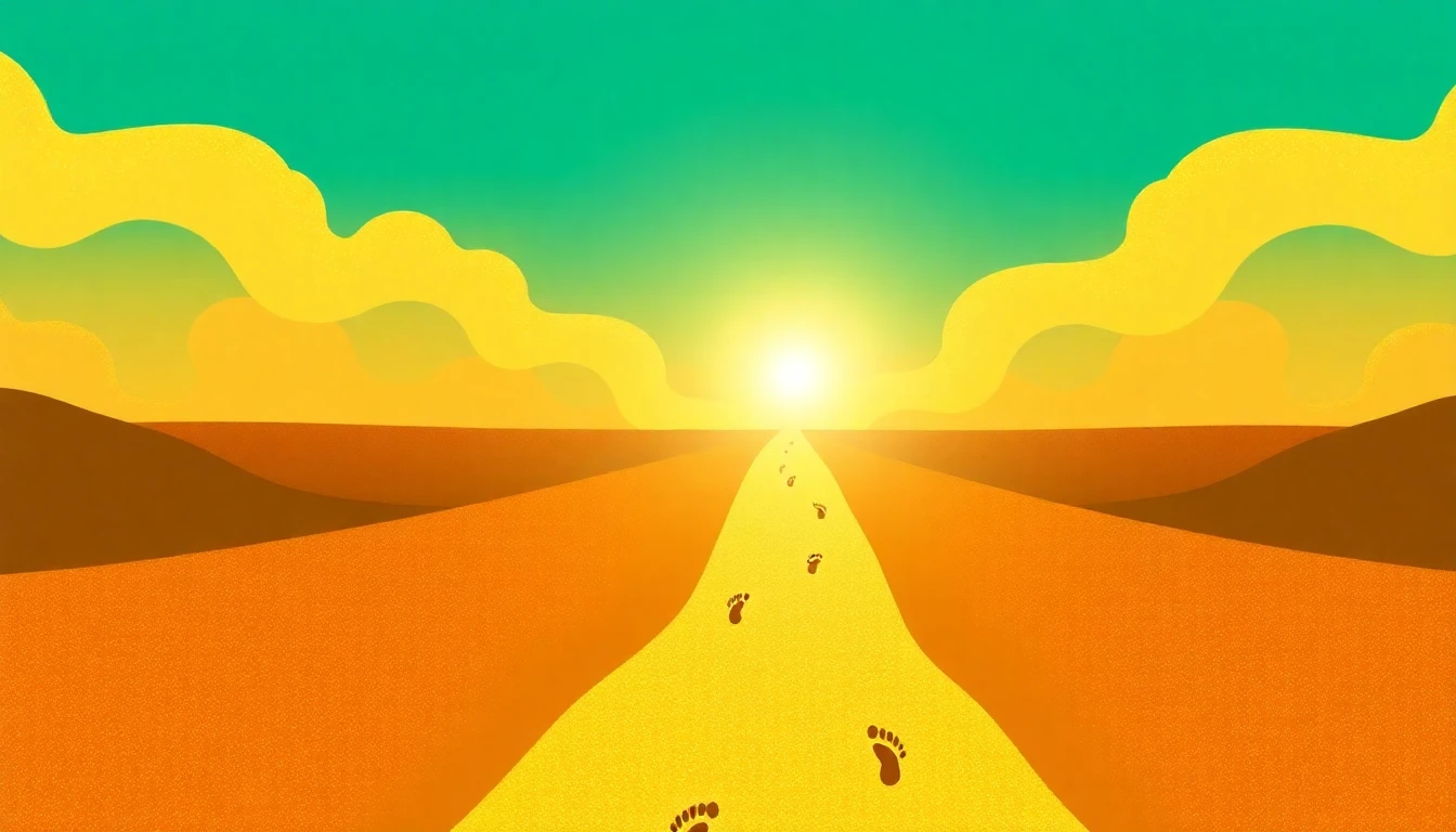 빛으로 수렴하는 거울처럼 반사된 길 빛으로 수렴하는 거울처럼 반사된 길