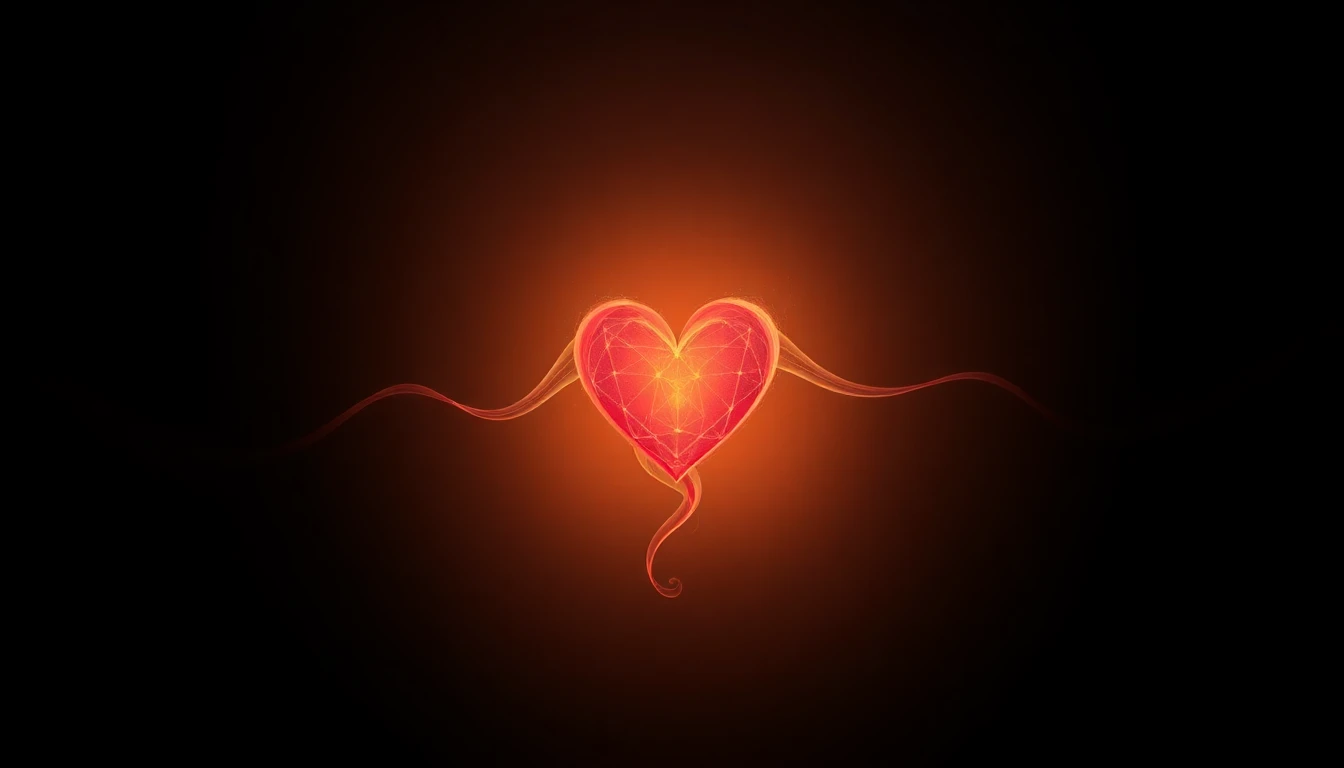 Heart-chakra ribbon connecting separated lovers Heart-chakra ribbon connecting separated lovers